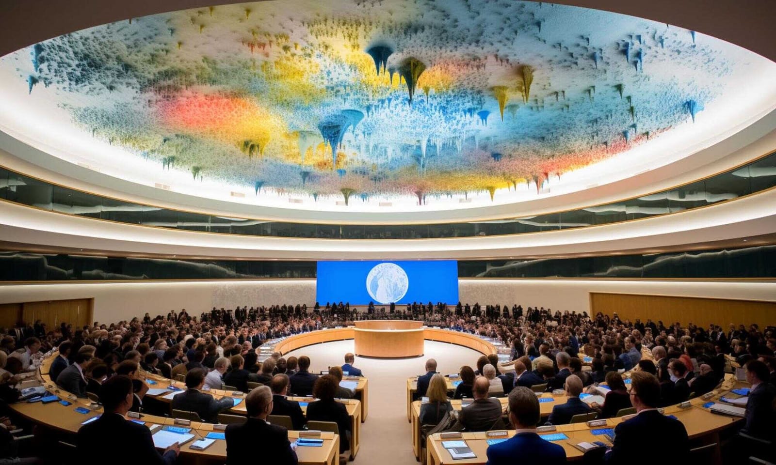  A photo of a UN conference.