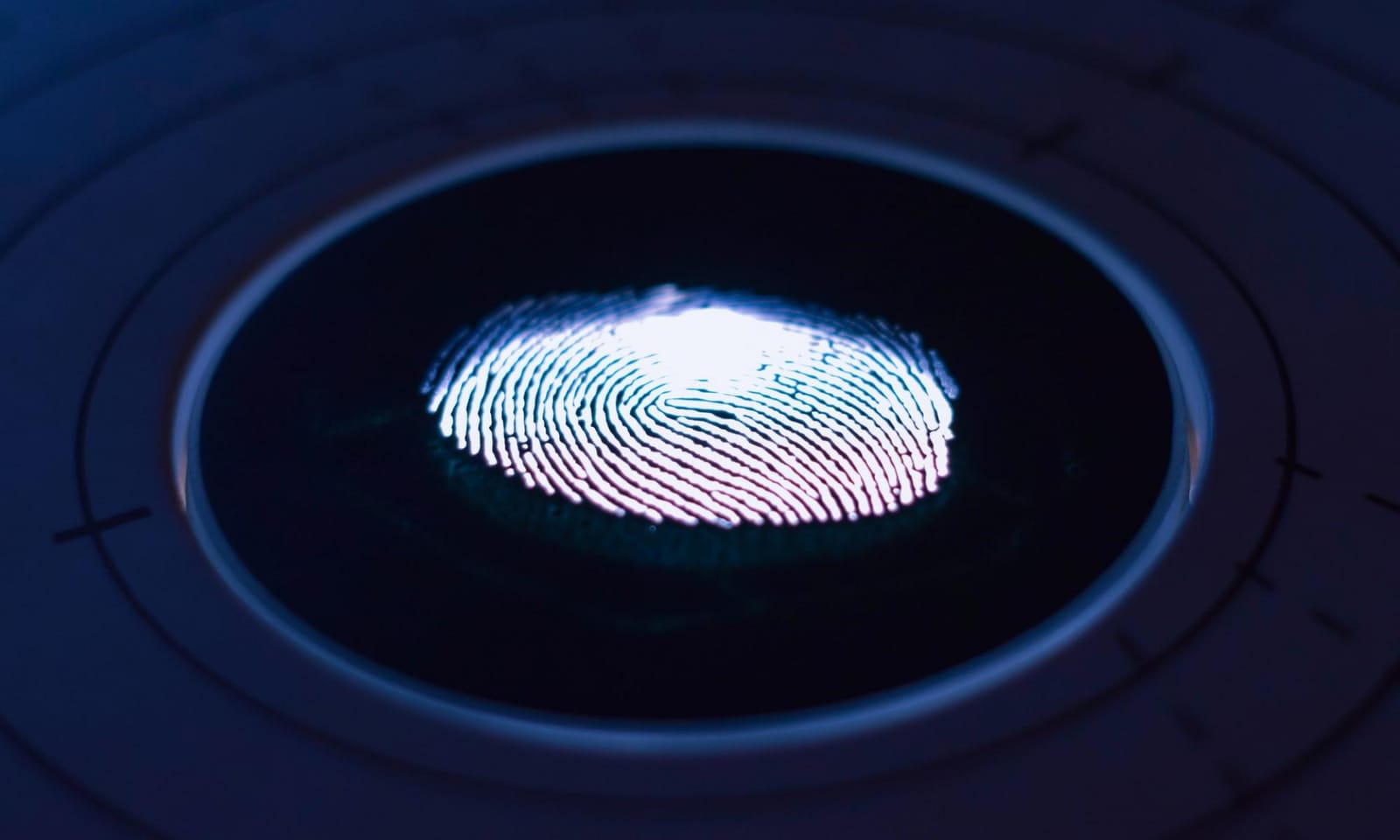 A close up photo of a fingerprint.